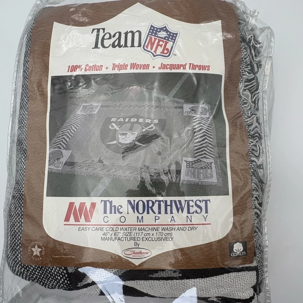 NFL Raiders Jacquard Throw Blanket - New in Package